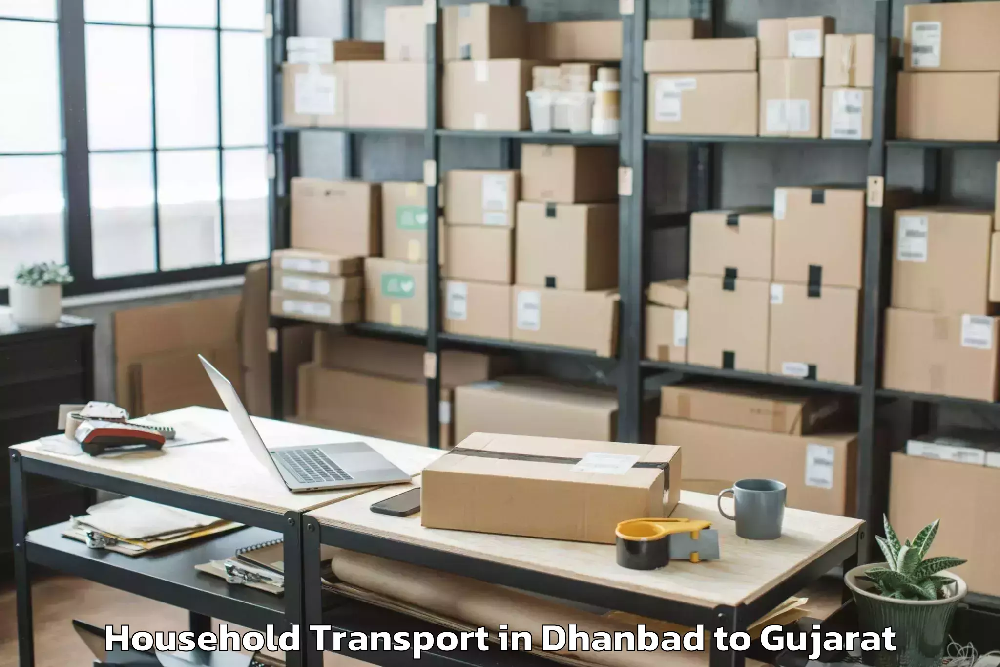 Trusted Dhanbad to Gandhinagar Household Transport